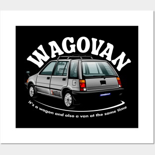 3G CIVIC WONDER WAGOVAN SHUTTLE BLACK Posters and Art